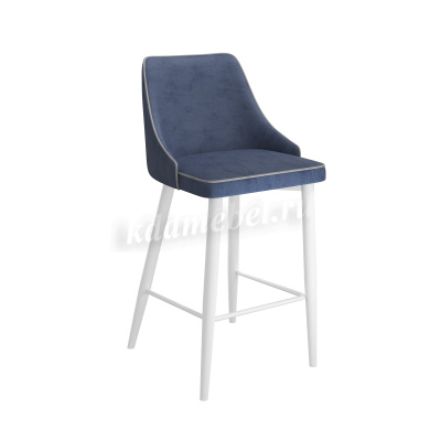 Стул полубарный Ками (Серо-синий/Белый)