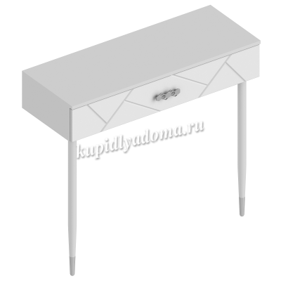 Консоль Сандра с ящиком (Белый лофт)