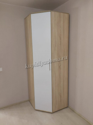 Шкаф угловой Белладжио ШК-01 (Дуб сонома/Белый) 