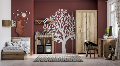 Тумба прикроватная Квадро-37 (Дуб Делано светлый)