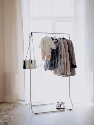 Вешалка гардеробная Радуга-3 (Белый)