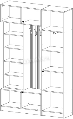 Прихожая Бавария (Дуб вотан/Кашемир)