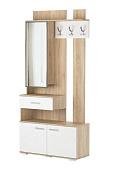 Прихожая Италия Модуль универсальный МУ-1000 (Дуб сонома/Белый глянец)