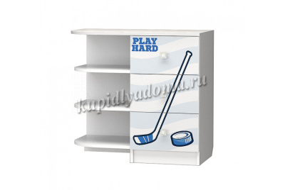 Тумба Смарти (Белый/Фотопечать Хоккей)