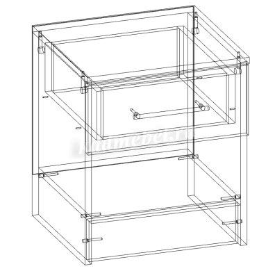 Тумба прикроватная Беатрис (Дуб сонома/Белый глянец)