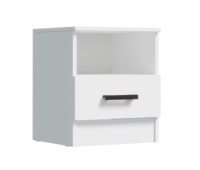 Тумба прикроватная Эко Белый гладкий бел. фон Тумба прикроватная Эко Белый гладкий бел. фон