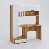 Стол компьютерный Лайт (Дуб крафт золотой/Белый)