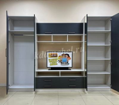 Гостиная Палермо-7 (Анкор белый/Графит)