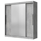 Шкаф-купе Лето-4 2.0 с зеркалом (Цемент светлый)