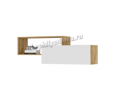 Полка Хелен ПЛ 01 (Крафт золотой/Белый)