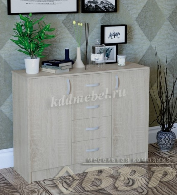 Комод М-03 ЛДСП (Дуб сонома/Белый)