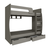 Кровать 0,8 двухъярусная_откр_мокко