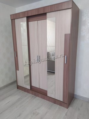 Шкаф-купе Фея ЛДСП (Ясень шимо темный/Ясень шимо светлый)