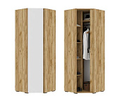 Шкаф угловой Хелен ШК 04 (Крафт золотой/Белый)