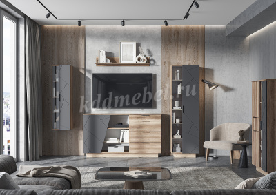 Шкаф Даллас 3-х створчатый ШК 01 (Дуб каньон/Графит)