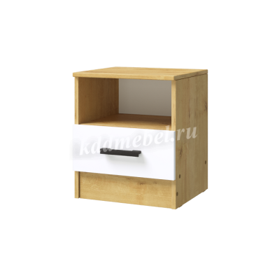 Тумба прикроватная Эра (Белый/Дуб Вотан)