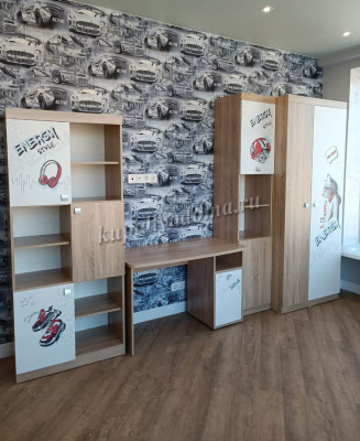 Шкаф комбинированный Энерджи (Дуб сонома/Белый)