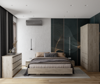 Спальня Норд Серый крафт Спальня Норд Серый крафт