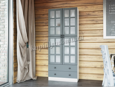 Буфет Нарус №8 (Белый/Графит Софт мат)