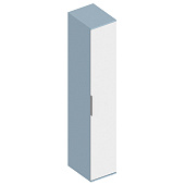 Пенал Бриз с полками (Дасти грин/Белый лофт)