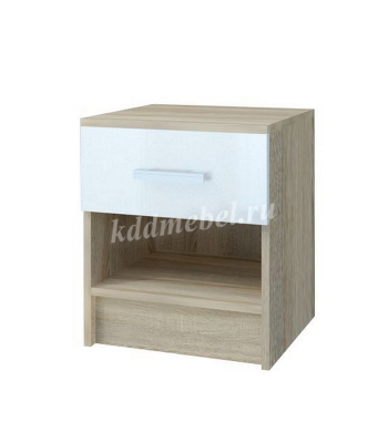 Тумба прикроватная Беатрис (Дуб сонома/Белый глянец)