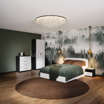 Комод Чикаго 5 ящ (Антрацит/Белый)