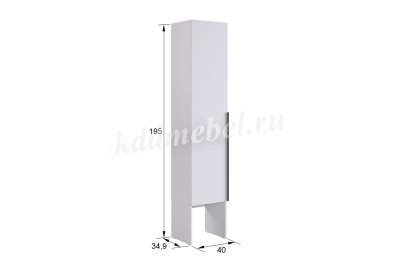 Шкаф 1дв. Баско L400 (Графит)