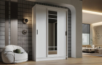 Шкаф-купе Бруно 3 Белый гладкий - копия