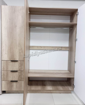 Шкаф Даллас 3-х створчатый ШК 01 (Дуб каньон/Графит)