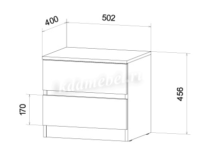 Тумба прикроватная Ленора (Дуб вотан/Графит)
