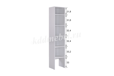 Шкаф 1дв. Баско L400 (Белое дерево)