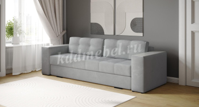 Диван раскладной Виконт (Светло-серый/Холст белый)