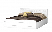 Кровать Афина 1.4 (Белый/Белый глянец) 