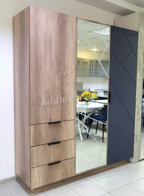 Шкаф Даллас 3-х створчатый ШК 01 (Дуб каньон/Графит)