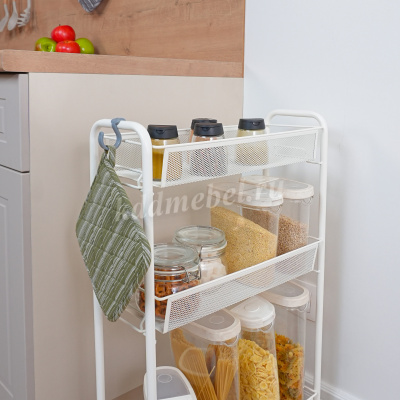 Этажерка Ладья-1К на колесиках (Белый)