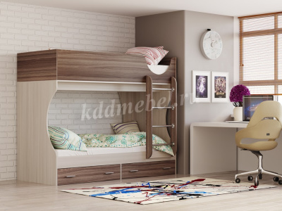 Кровать двухъярусная Д-2 (Дуб сонома)