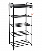 Подставка для обуви Альфа-15 5-ти полочная (Черный)