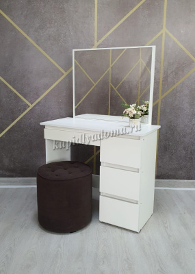 Косметический стол Аванта (Белый шагрень)