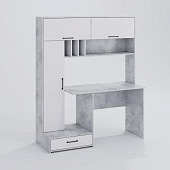 Стол компьютерный Лайт (Цемент/Белый)