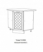 Шкаф нижний угловой НУ850 кухня Агава (Моренга)