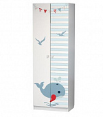 Шкаф Смарти 2-х створчатый (Белый/Фотопечать Маяк)