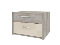 Тумба прикроватная Скания 357.03 (Баттл рок/Бежевый глянец)