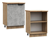 Шкаф нижний ШН 600 1 дверь Кухня Катрин (Софт Графит) БЕЗ СТОЛЕШНИЦЫ