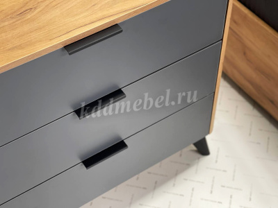 Комод Адам (Дуб крафт золотой/Графит)