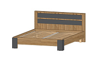 Кровать Ленора 1.6 (Дуб вотан/Графит)