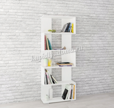 Стеллаж Ромео-1 (Белый древесные поры)