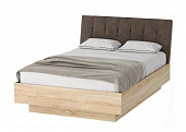Кровать Соната КРС-1400 1.4 с подъемным механизмом (Дуб сонома/Велюр JAVA)