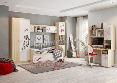 Шкаф комбинированный Энерджи (Дуб сонома/Белый)