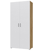 Шкаф 2х ств Лайт (Дуб крафт золотой/Белый)