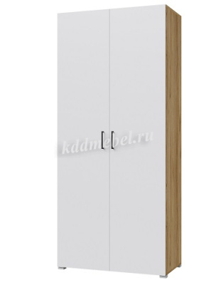 Шкаф 2х ств Лайт (Дуб крафт золотой/Белый)